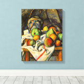 Cezanne Vase Paille  Art Canvas Afdruk (Insitu (Houten vloer))