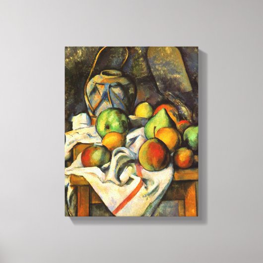 Cezanne Vase Paille  Art Canvas Afdruk (Voorkant)