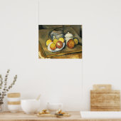 cézanne - vase , suikerBowl en appelen Poster (Keuken)