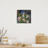 Cézanne - Vijf Bathers 1878 Poster (Keuken)