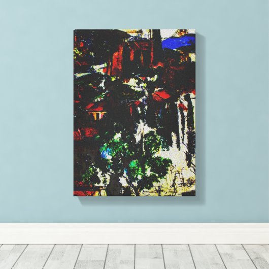 Cezanne Village in Gardanne Canvas Afdruk (Insitu (Houten vloer))