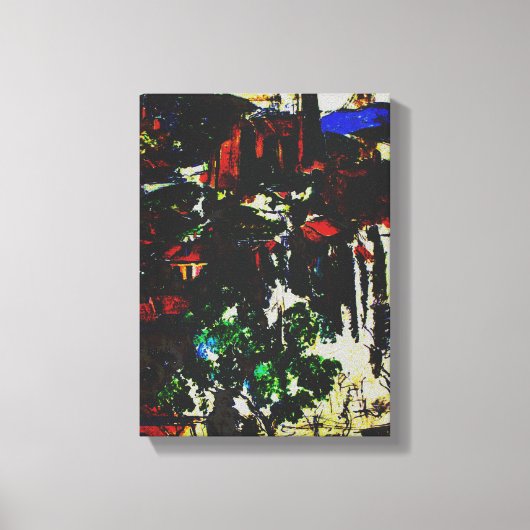 Cezanne Village in Gardanne Canvas Afdruk (Voorkant)