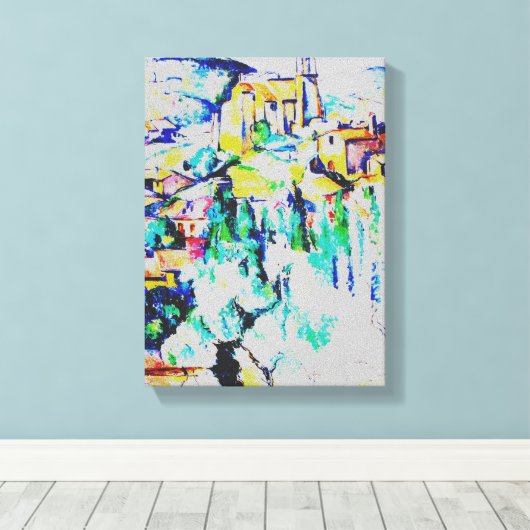 Cezanne Village in Gardanne Canvas Afdruk (Insitu (Houten vloer))