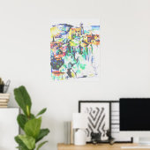 Cezanne Village in Gardanne Poster (Thuiskantoor)