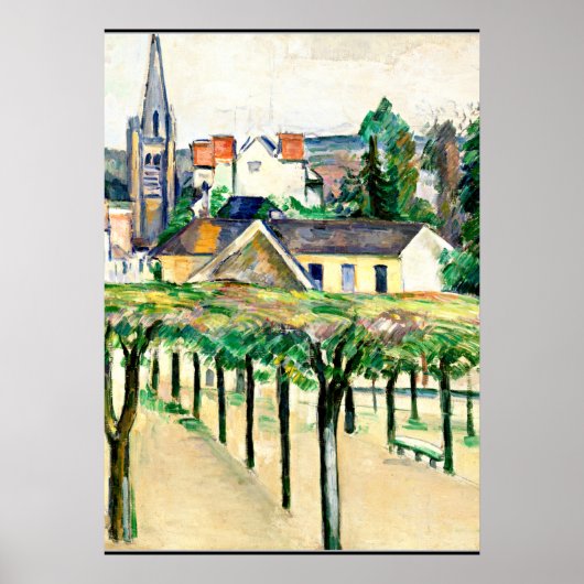 Cezanne - Village Square, fine art Poster (Voorkant)