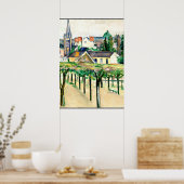 Cezanne - Village Square, fine art Poster (Keuken)