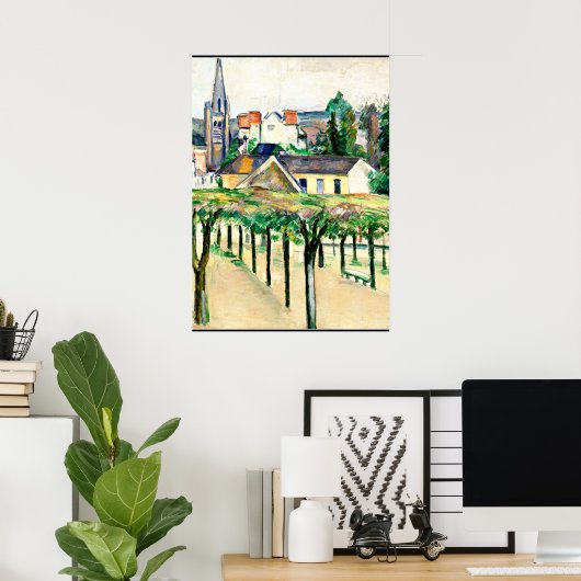 Cezanne - Village Square, fine art Poster (Thuiskantoor)