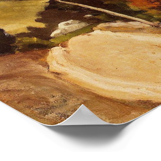 Cezanne - Weg in Provence, kunstschilderij Poster (Hoek)