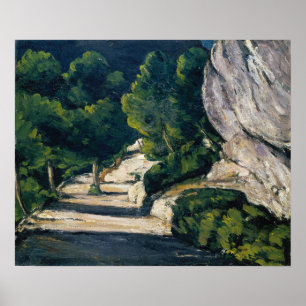 Cézanne - Weg met bomen in Rocky Mountains Poster