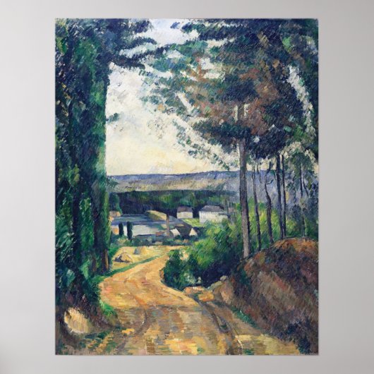 Cézanne - weg naar het meer poster (Voorkant)