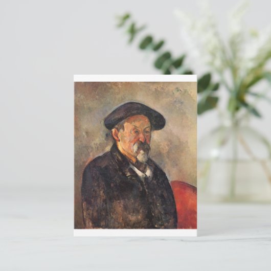 Cezanne - Zelfportret met Barett Briefkaart (Staand voorkant)
