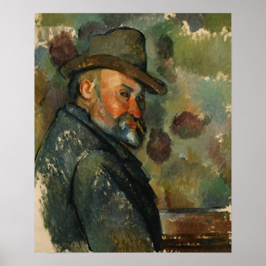 Cézanne - zelfportret met een Pet Poster (Voorkant)