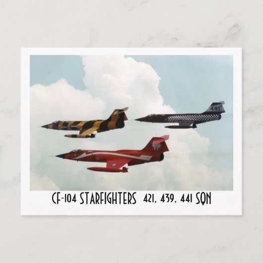 CF-104 STARFIGHTER BRIEFKAART (Voorkant)