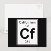 Cf - Californium Briefkaart (Voorkant / Achterkant)