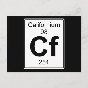 Cf - Californium Briefkaart