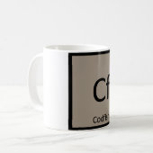 Cf - Codfish Chemistry Periodic Table Symbol Koffiemok (Voorkant links)