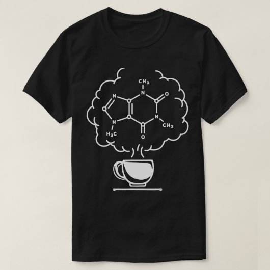 CF Coffee Drink Coffee Science Student Chemist T-shirt (Design voorkant)
