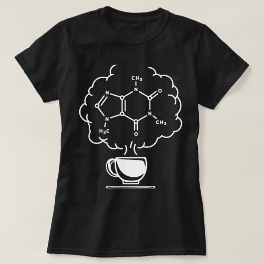 CF Coffee Drink Coffee Science Student Chemist T-shirt (Design voorkant)