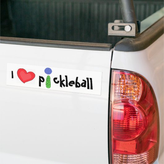 CF- Ik hou van pickleball bumsticker Bumpersticker (Op Truck)