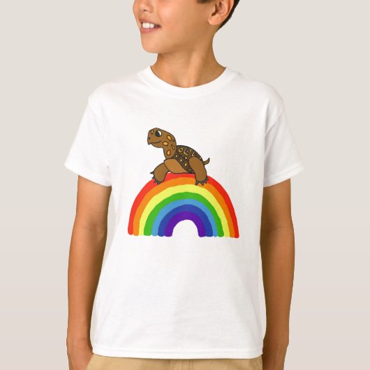 CF- schildpad op een regenboogShirt T-shirt (Voorkant)