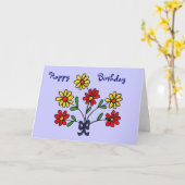 CF - Vrolijke Daisy Verjaardag Kaart (Gele Bloem)