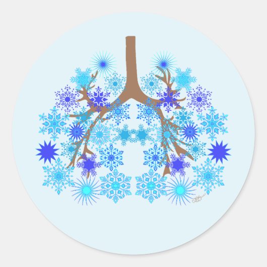 CF Winter Ronde Sticker (Voorkant)