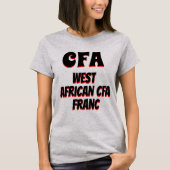 CFA West African CFA franc grijs T-shirt (Voorkant)