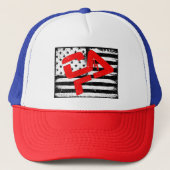 CFHV Red White Blue Trucker Hat Trucker Pet (Voorkant)