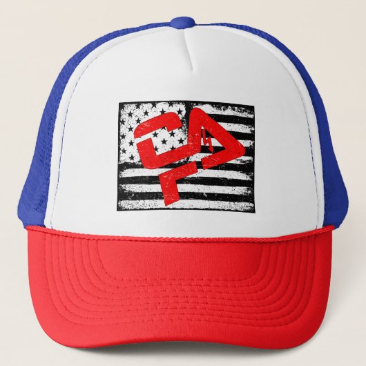 CFHV Red White Blue Trucker Hat Trucker Pet (Voorkant)