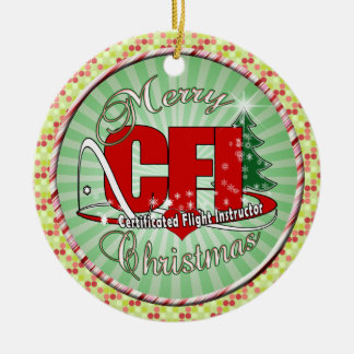 CFI CHRISTMAS-gecertificeerde vlieginstructeur Keramisch Ornament