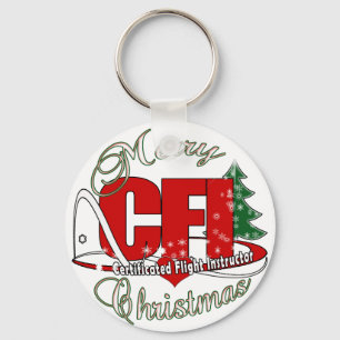 CFI CHRISTMAS-gecertificeerde vlieginstructeur Sleutelhanger