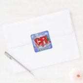 CFI CHRISTMAS-gecertificeerde vlieginstructeur Vierkante Sticker (Envelop)