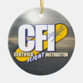 CFI-LOGO - GECERTIFICEERDE VLIEGINSTRUCTOR KERAMISCH ORNAMENT (Voorkant)