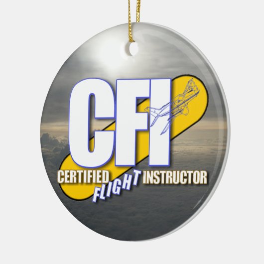 CFI-LOGO - GECERTIFICEERDE VLIEGINSTRUCTOR KERAMISCH ORNAMENT (Links)