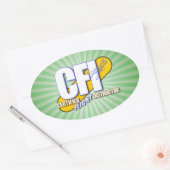 CFI-LOGO - GECERTIFICEERDE VLIEGINSTRUCTOR OVALE STICKER (Envelop)