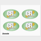 CFI-LOGO - GECERTIFICEERDE VLIEGINSTRUCTOR OVALE STICKER (Vel)