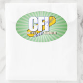 CFI-LOGO - GECERTIFICEERDE VLIEGINSTRUCTOR OVALE STICKER (Tas)