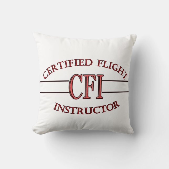 CFI LOGO RED CERTIFIFIFIFIFIED FLIGHT INSTRUCTOR KUSSEN (Voorkant)