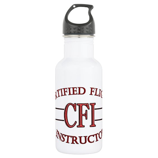 CFI LOGO RED CERTIFIFIFIFIFIED FLIGHT INSTRUCTOR WATERFLES (Voorkant)