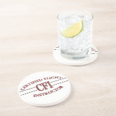 CFI LOGO RED CERTIFIFIFIFIFIED FLIGHT INSTRUCTOR ZANDSTEEN ONDERZETTER (Zijkant)