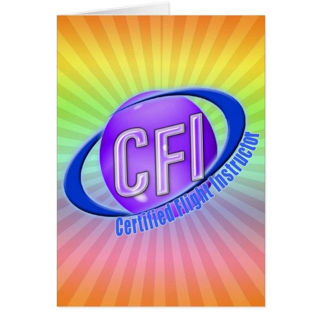 CFI ORB SWOOSH LOGO GECERTIFICEERDE VLIEGINSTRUCTO (Voorkant)