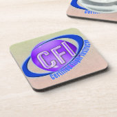 CFI ORB SWOOSH LOGO GECERTIFICEERDE VLIEGINSTRUCTO DRANKJES ONDERZETTER (Linkerzijde)