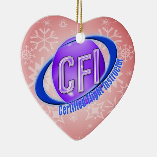 CFI ORB SWOOSH LOGO GECERTIFICEERDE VLIEGINSTRUCTO KERAMISCH ORNAMENT (Rechts)