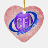 CFI ORB SWOOSH LOGO GECERTIFICEERDE VLIEGINSTRUCTO KERAMISCH ORNAMENT (Voorkant)