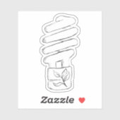 CFL-gloeilampschets Sticker (Vel)