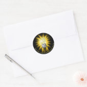 CFL-lamp dimmen de lichten Earth Hour Ronde Sticker (Envelop)