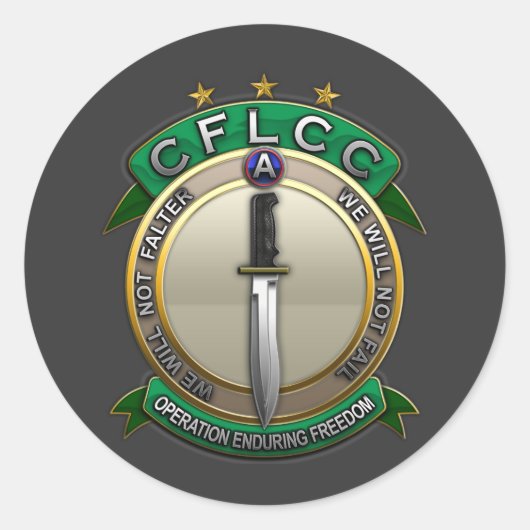 CFLCC-operatie Enduring Freedom Ronde Sticker (Voorkant)