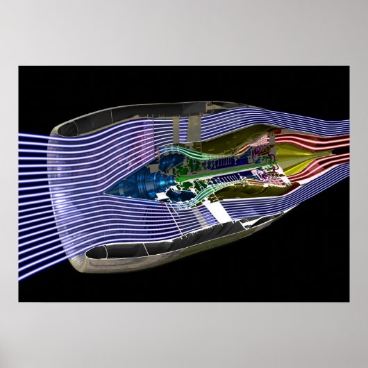 CFM56-5 Turbofan Jet Engine Poster (Voorkant)