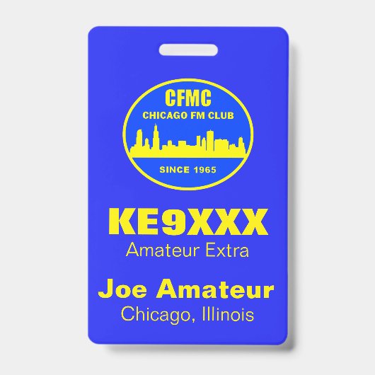 CFMC Verticale roepnaam en naambadge Badge (Voorkant)