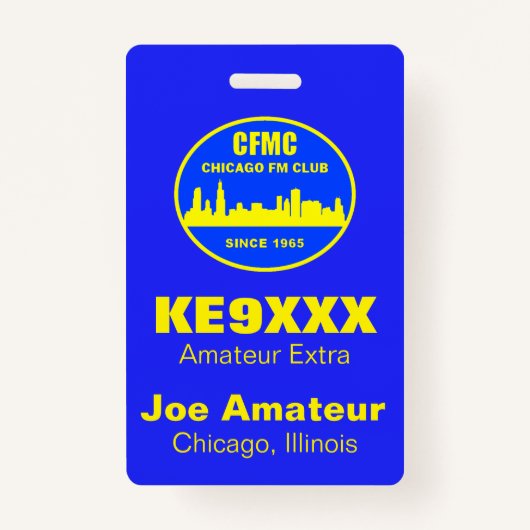 CFMC Verticale roepnaam en naambadge Badge (Achterkant)